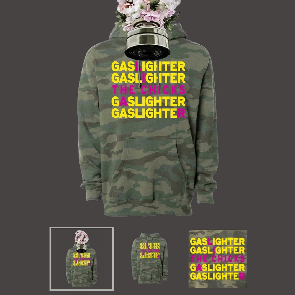 AUTHENTIC Gas "LIAR" Camo Hoodie Sweatshirt The Chicks Gaslighter Merch